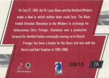 2002-03 Be a Player Memorabilia - Emerald #235 Chris Pronger / Brendan Shanahan Back