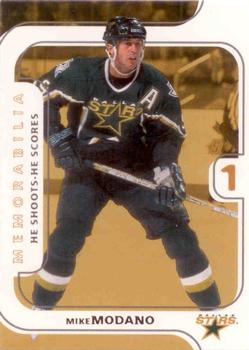 2002-03 Be a Player Memorabilia - He Shoots-He Scores Points #NNO Mike Modano Front