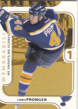 2002-03 Be a Player Memorabilia - He Shoots-He Scores Points #NNO Chris Pronger Front