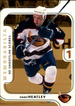 2002-03 Be a Player Memorabilia - He Shoots-He Scores Points #NNO Dany Heatley Front