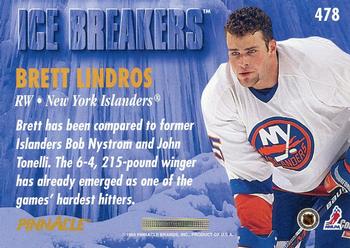 1994-95 Pinnacle #478 Brett Lindros Back
