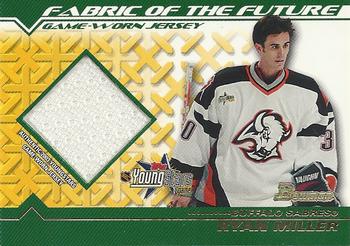 2002-03 Bowman YoungStars - Fabric of the Future Game-Worn Jersey #FFJ-RM Ryan Miller Front
