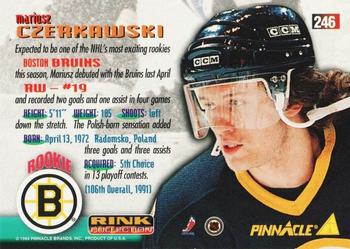 1994-95 Pinnacle - Rink Collection #246 Mariusz Czerkawski Back