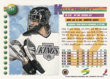 1994-95 Score #145 Kelly Hrudey Back