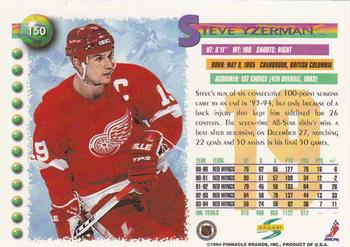 1994-95 Score #150 Steve Yzerman Back