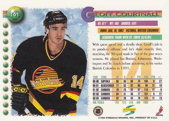 1994-95 Score #161 Geoff Courtnall Back