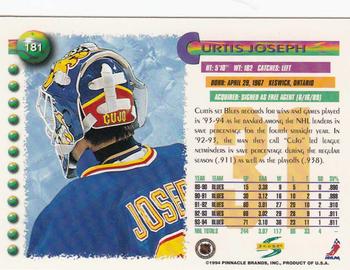 1994-95 Score #181 Curtis Joseph Back