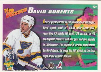 1994-95 Score #222 David Roberts Back