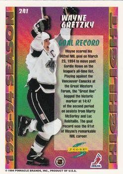 1994-95 Score #241 Wayne Gretzky Back
