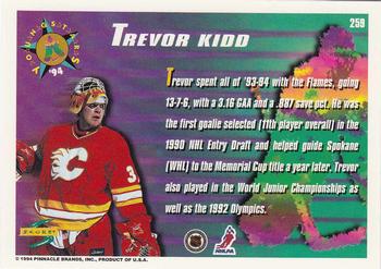 1994-95 Score #259 Trevor Kidd Back
