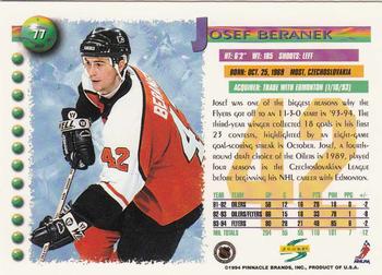 1994-95 Score #77 Josef Beranek Back