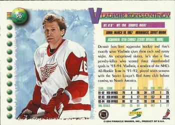1994-95 Score #96 Vladimir Konstantinov Back