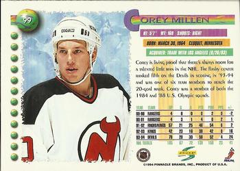 1994-95 Score #99 Corey Millen Back