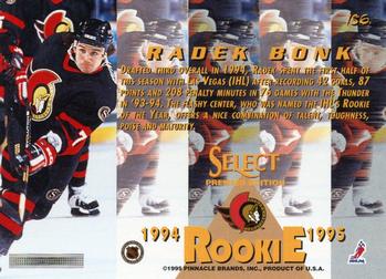 1994-95 Select #186 Radek Bonk Back