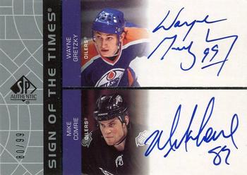 2002-03 SP Authentic - Sign of the Times #GC Wayne Gretzky / Mike Comrie Front