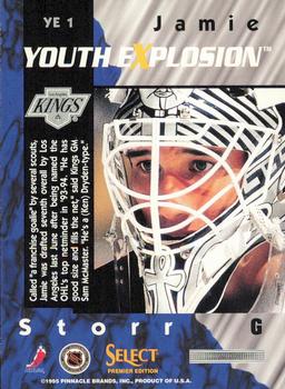 1994-95 Select - Youth Explosion #YE 1 Jamie Storr Back