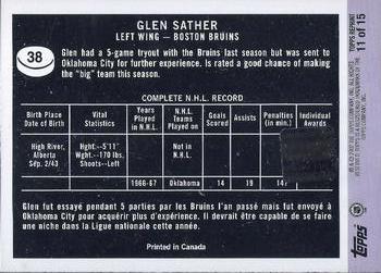 2002-03 Topps - Rookie Reprints Autographs #11 Glen Sather Back