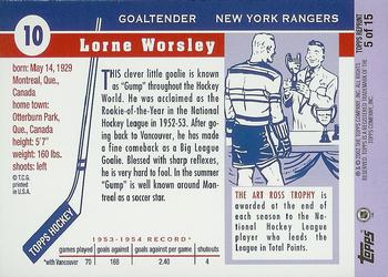 2002-03 Topps - Rookie Reprints #5 Lorne Worsley Back