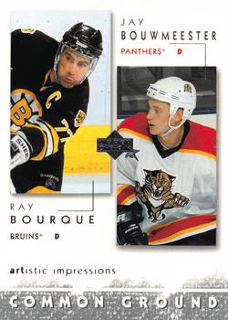 2002-03 Upper Deck Artistic Impressions - Common Ground #CG7 Ray Bourque / Jay Bouwmeester Front