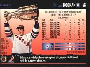 1994-95 Topps Premier #28 Brian Noonan Back