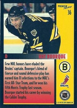 1994-95 Topps Premier #36 Ray Bourque Back