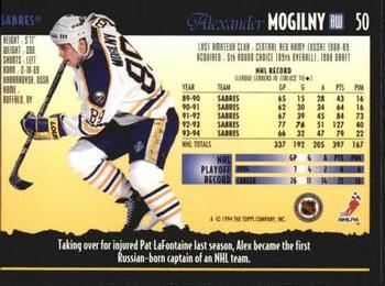 1994-95 Topps Premier #50 Alexander Mogilny Back