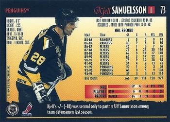 1994-95 Topps Premier #73 Kjell Samuelsson Back