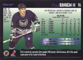 1994-95 Topps Premier #96 Paul Ranheim Back