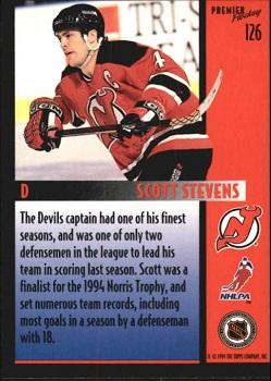 1994-95 Topps Premier #126 Scott Stevens Back