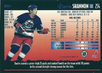 1994-95 Topps Premier #254 Darrin Shannon Back