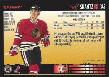 1994-95 Topps Premier #342 Jeff Shantz Back