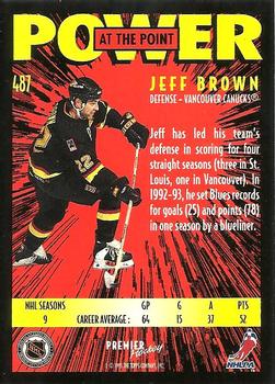 1994-95 Topps Premier #487 Jeff Brown Back