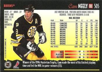 1994-95 Topps Premier #505 Cam Neely Back