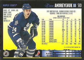 1994-95 Topps Premier #510 Dave Andreychuk Back