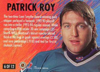 1994-95 Ultra - All-Stars #6 Patrick Roy Back