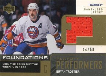 2002-03 Upper Deck Foundations - Playoff Performers Gold #P-BT Bryan Trottier Front