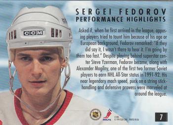 1994-95 Ultra - Sergei Fedorov Highlights #7 Sergei Fedorov Back