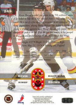 1994-95 Upper Deck #249 Kevin Brown Back
