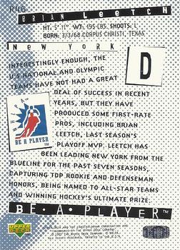 1994-95 Upper Deck Be a Player #R46 Brian Leetch Back