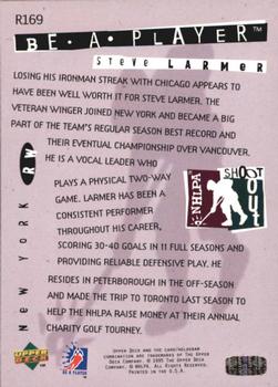1994-95 Upper Deck Be a Player #R169 Steve Larmer Back