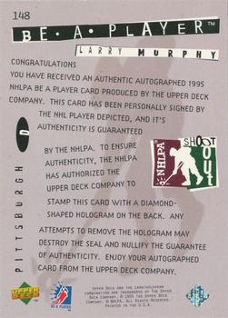 1994-95 Upper Deck Be a Player - Autographs #148 Larry Murphy Back