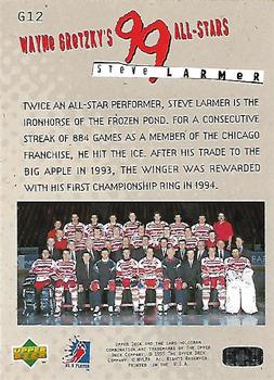1994-95 Upper Deck Be a Player - Wayne Gretzky's 99 All-Stars #G12 Steve Larmer Back