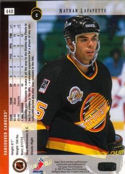 1994-95 Upper Deck - Electric Ice #448 Nathan Lafayette Back