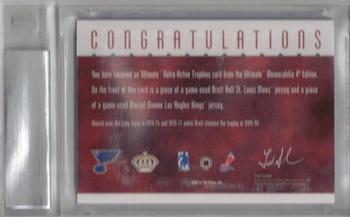 2003-04 Be a Player Ultimate Memorabilia - Retro-Active Trophies #NNO Marcel Dionne / Brett Hull Back