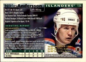 1995-96 Bowman #126 Niklas Andersson Back