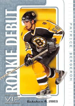 2003-04 In The Game VIP #6 Patrice Bergeron Front