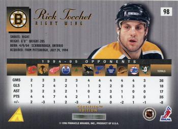 1995-96 Select Certified #98 Rick Tocchet Back