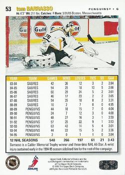 1995-96 Collector's Choice #53 Tom Barrasso Back