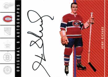 2003-04 Parkhurst Original Six Montreal - Autographs #OS-HR Henri Richard Front