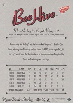 2003-04 Upper Deck Beehive - Jumbo Variations #11 Gordie Howe Back